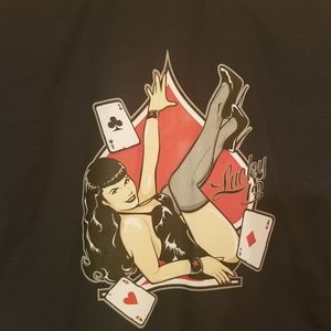 Bettie Page Lucky 13 work shirt by Red Kap